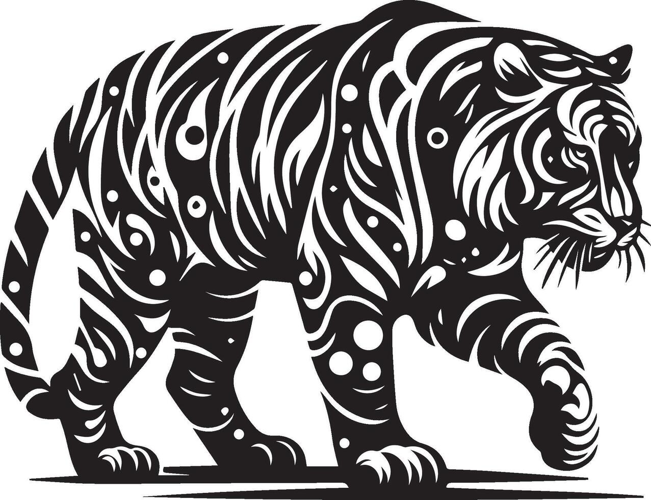 Tiger tattoo .design vector