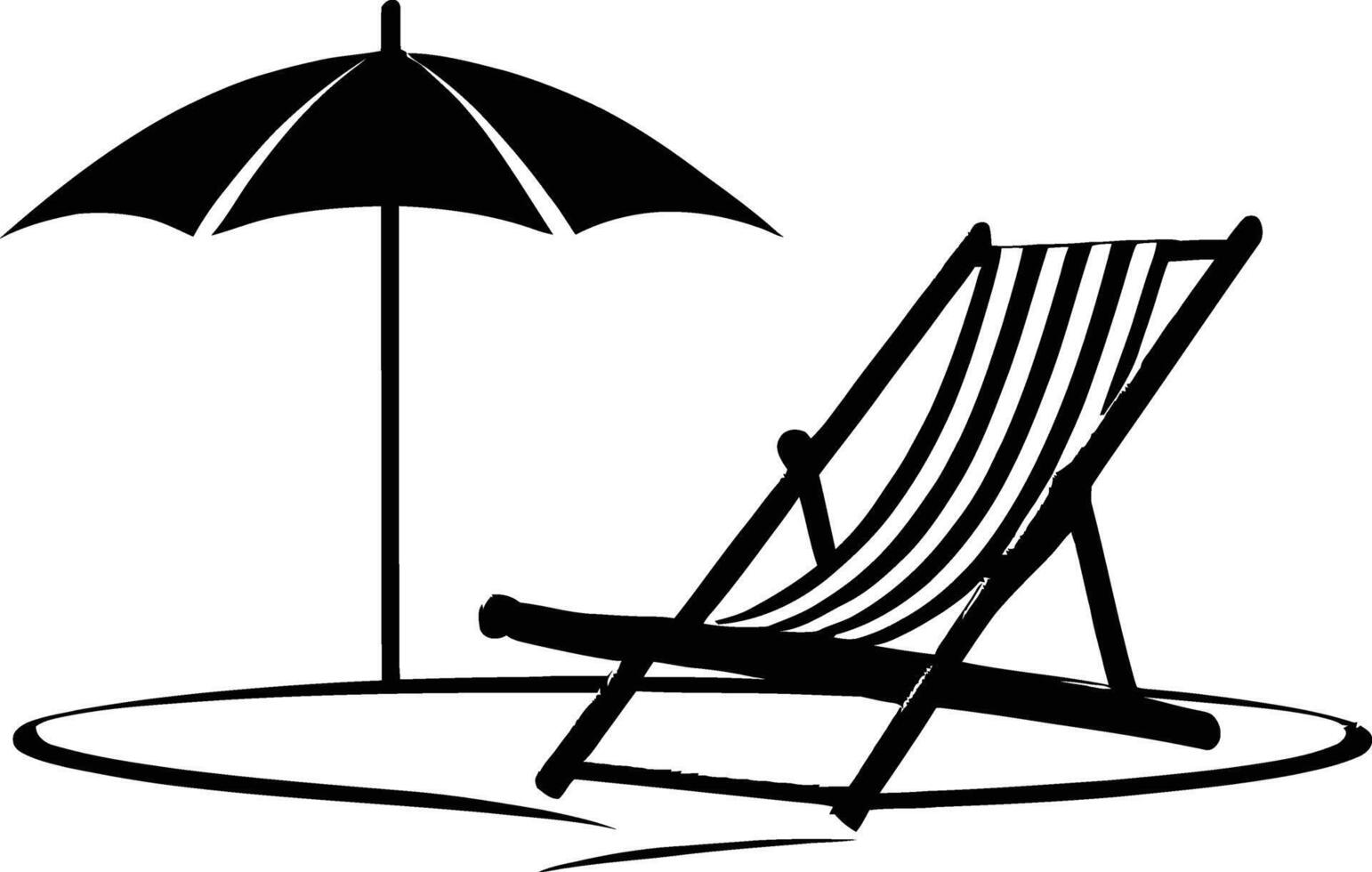 Minimalist beach chai vector