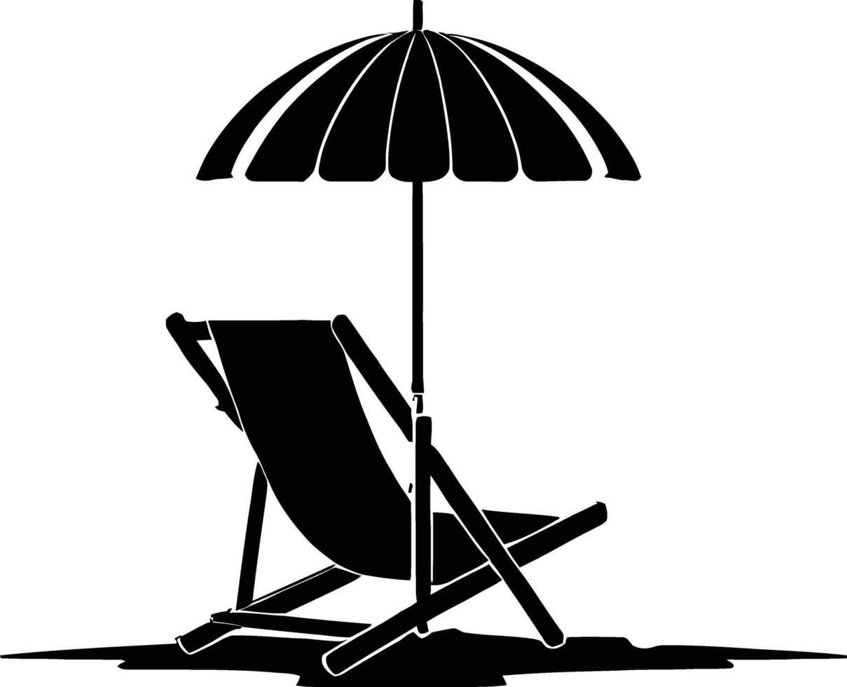 Minimalist beach chair vector