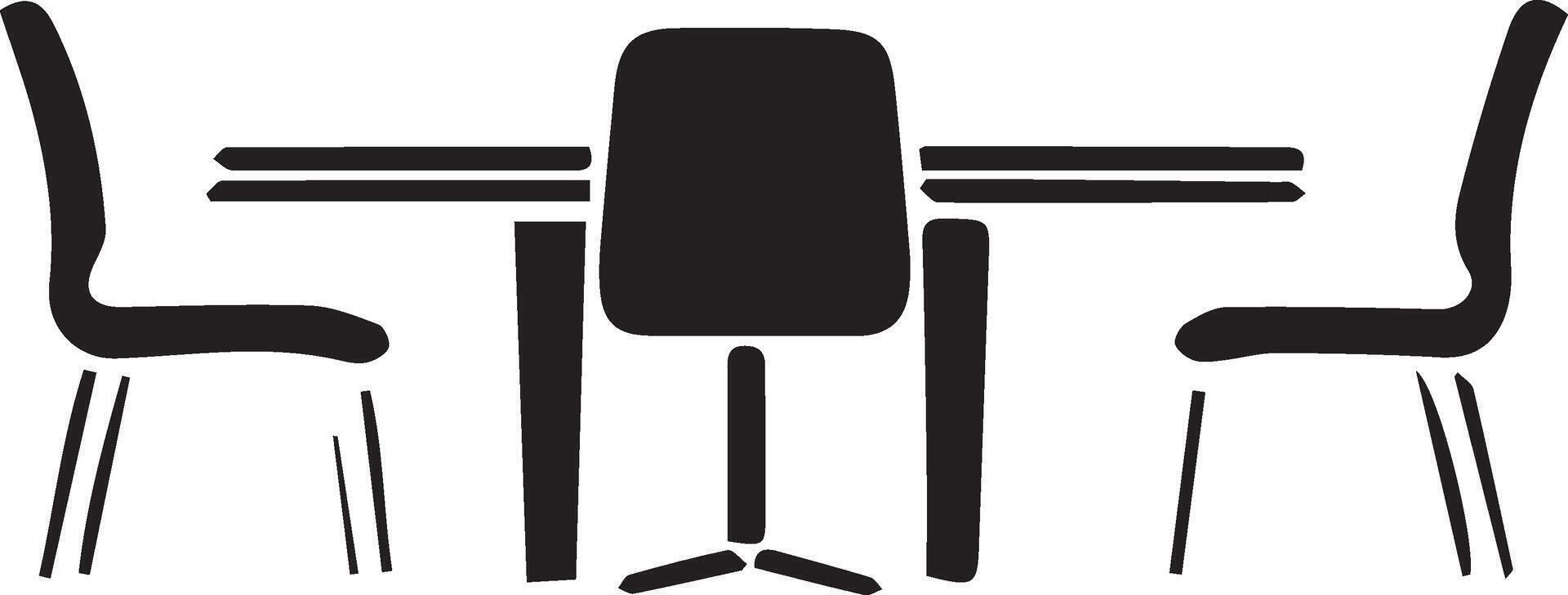 Vintage table outline black and white design vector