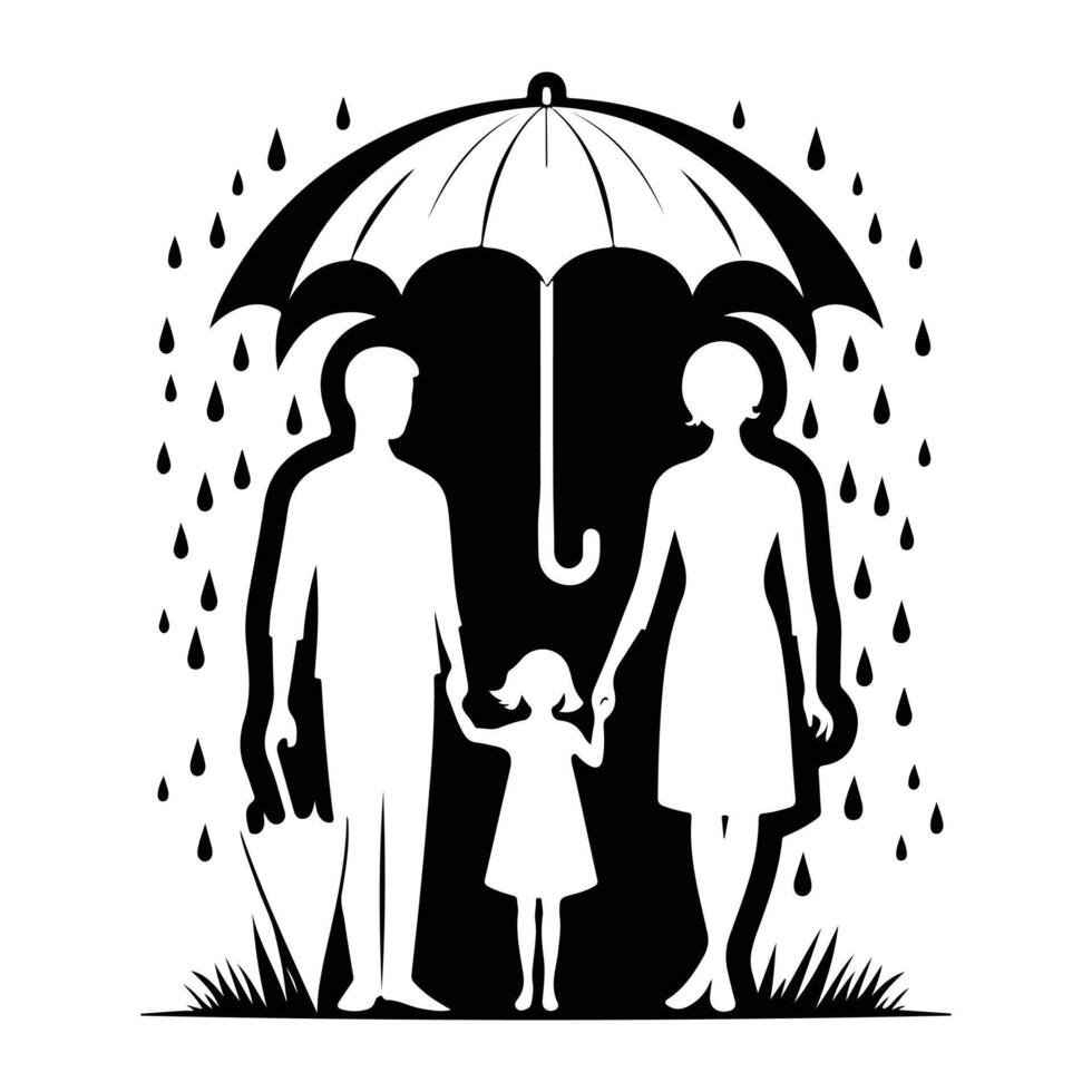 Joyful Family Hug Illustration vector