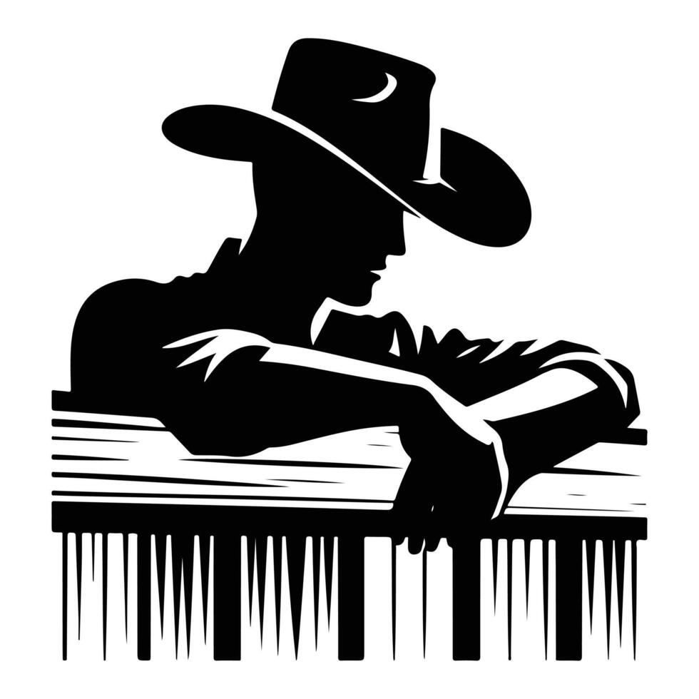 Western Hero Cowboy on Horseback vector