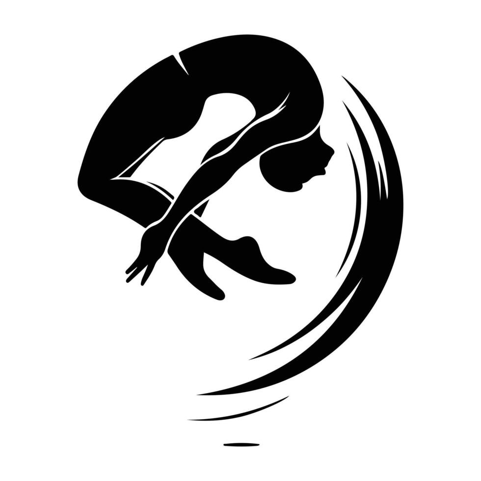 Artistic Gymnastics Silhouette Illustration vector