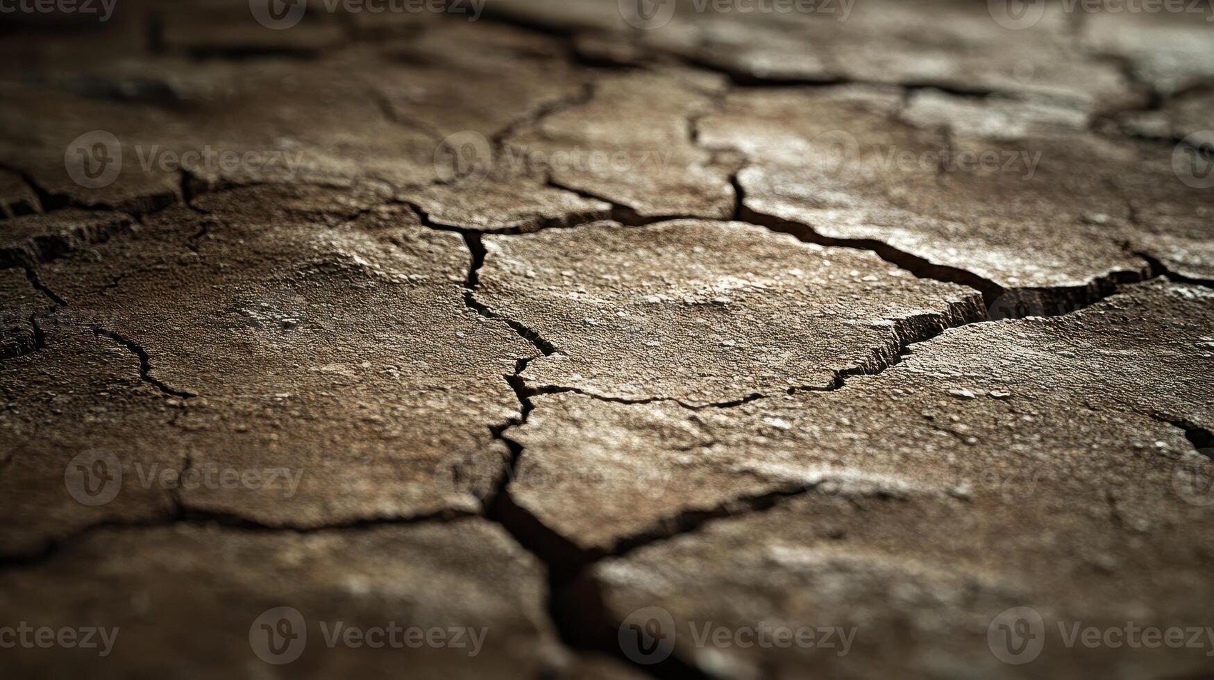 A close up of a cracked earth surface photo