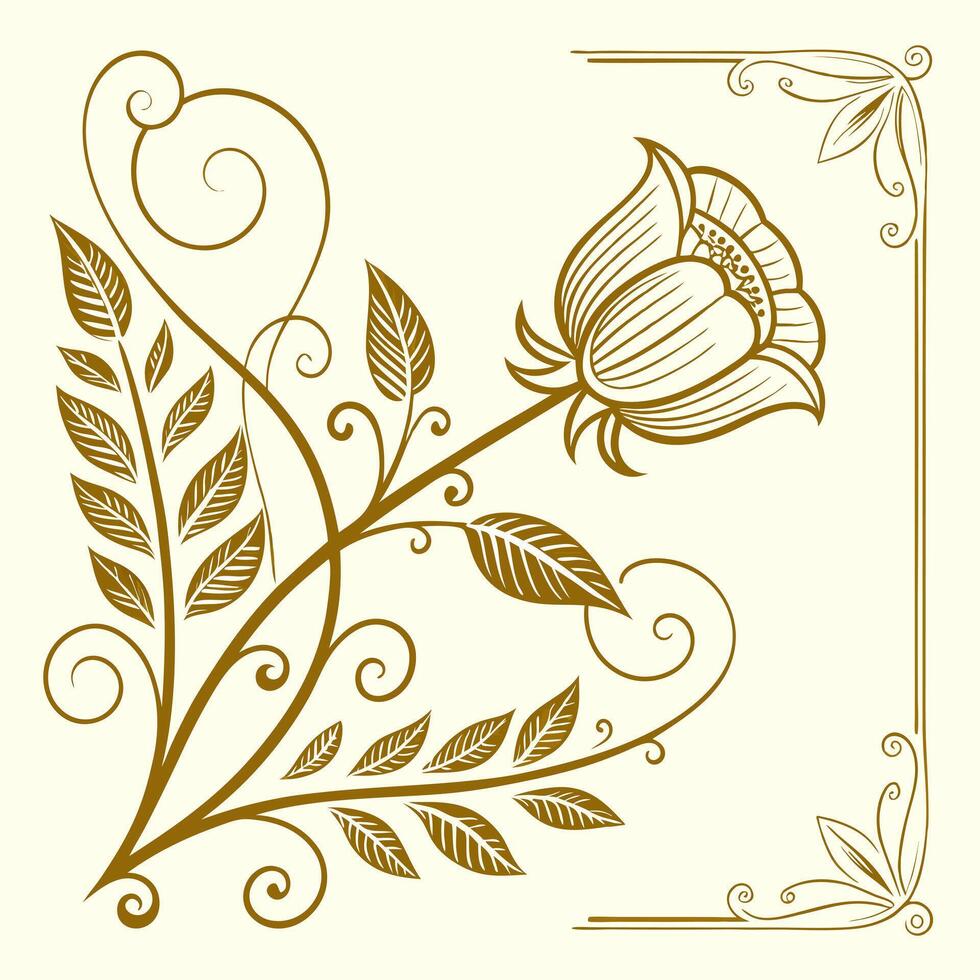 very nice a floral design vector