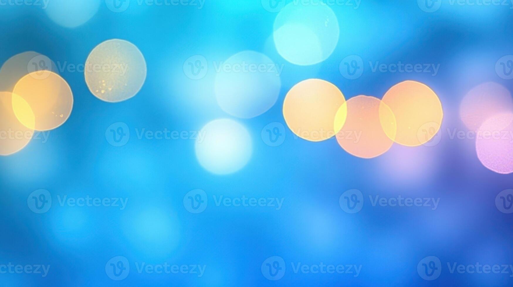 Blue bokeh lights background, abstract design, website banner photo
