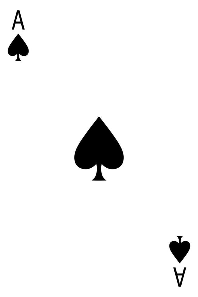 Ace of spades card, playing cards vector