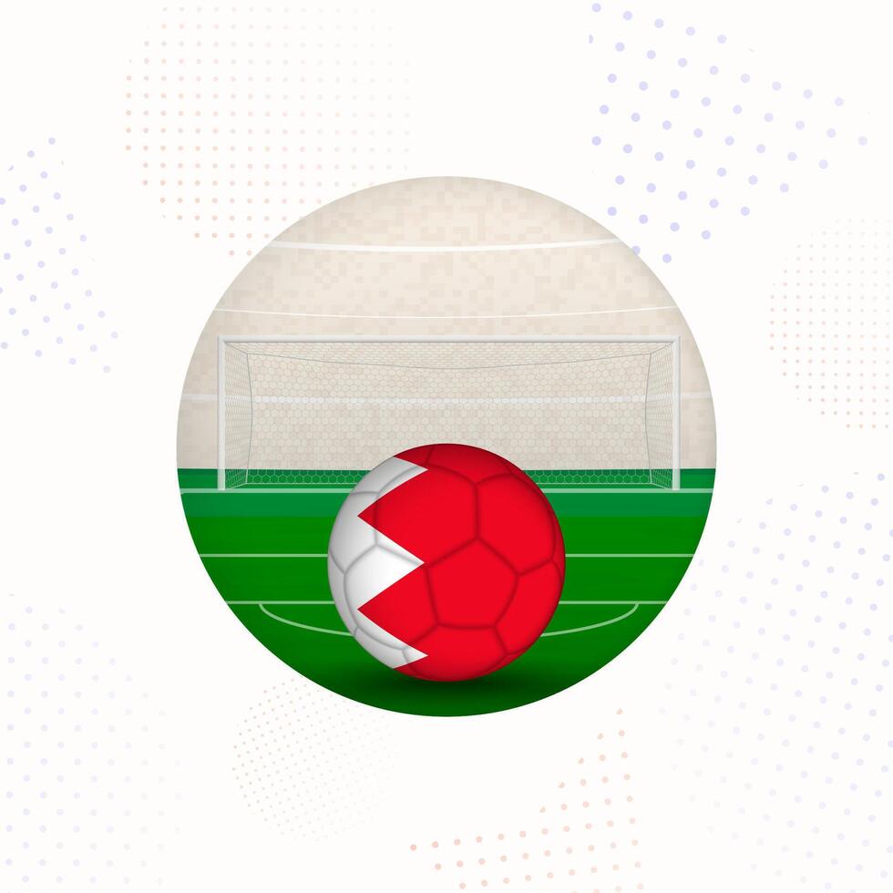 Bahrain Flag Football Image for Sports Promotions, Bahrain Soccer Ball Ready for Kickoff. vector