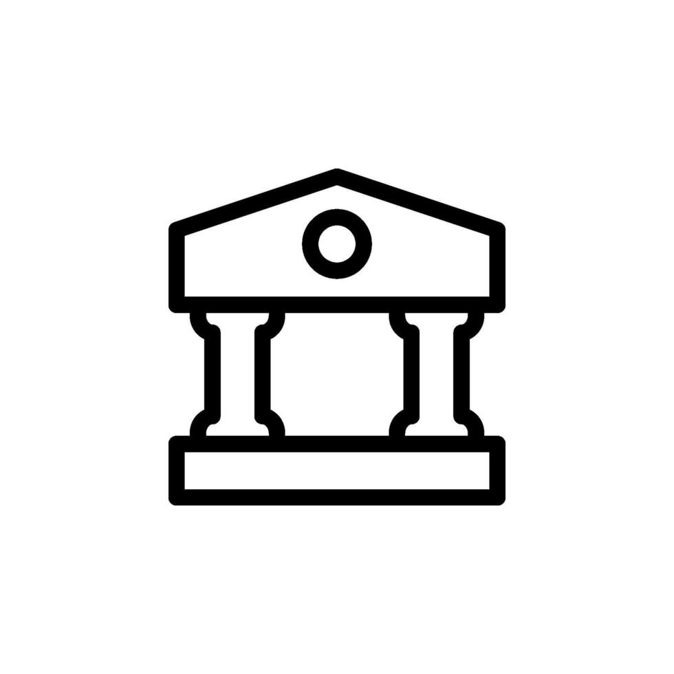 bank or financial institution icon. Ideal for use in websites, apps, presentations, and other design projects related to finance, banking, government, or education. vector