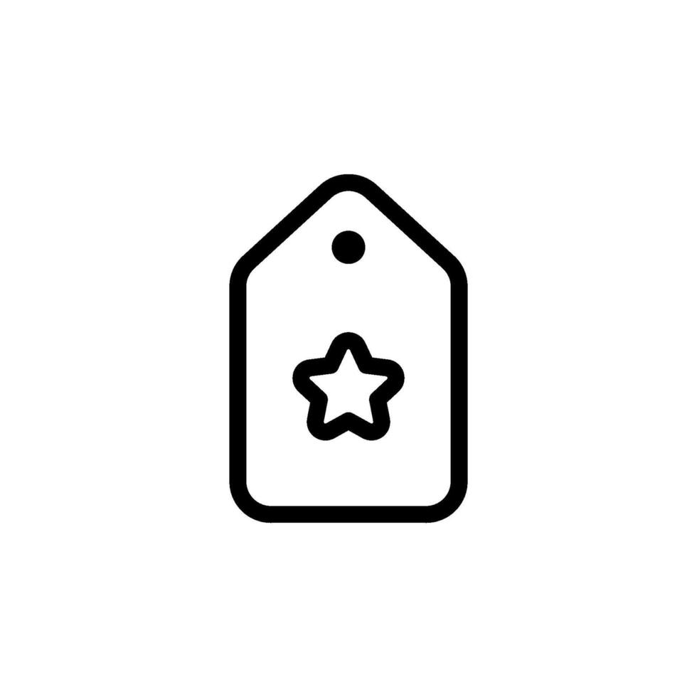 tag with star icon. Perfect for indicating favorites, sales, or special items. illustration vector