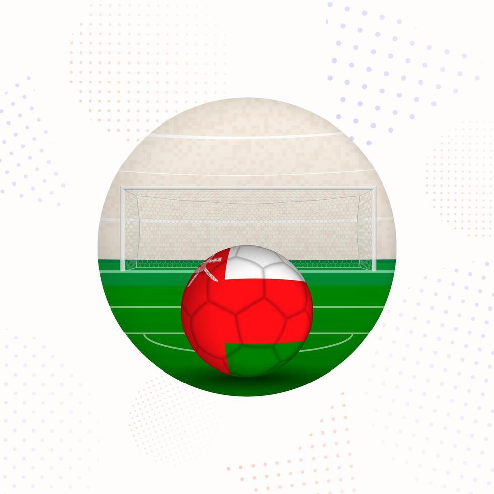Oman Flag Football Image for Sports Promotions, Oman Soccer Ball Ready for Kickoff. vector