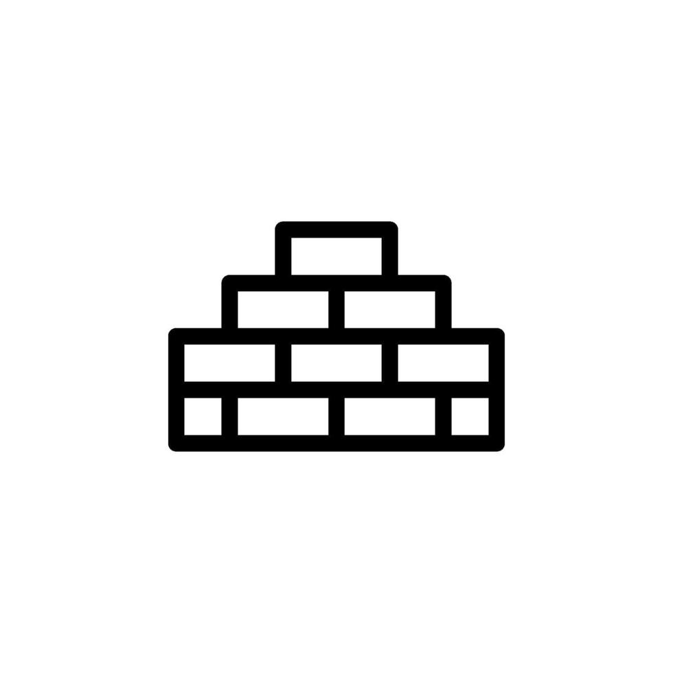 Brick wall icon. Perfect for construction, building, or design related projects. Clean and modern graphic vector
