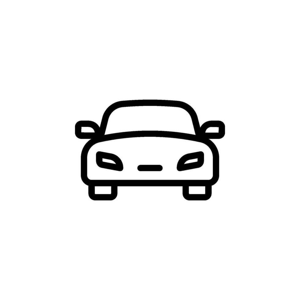 Car icon. viewed from the front. Ideal for use in automotive design, mobile apps, websites, and other projects vector