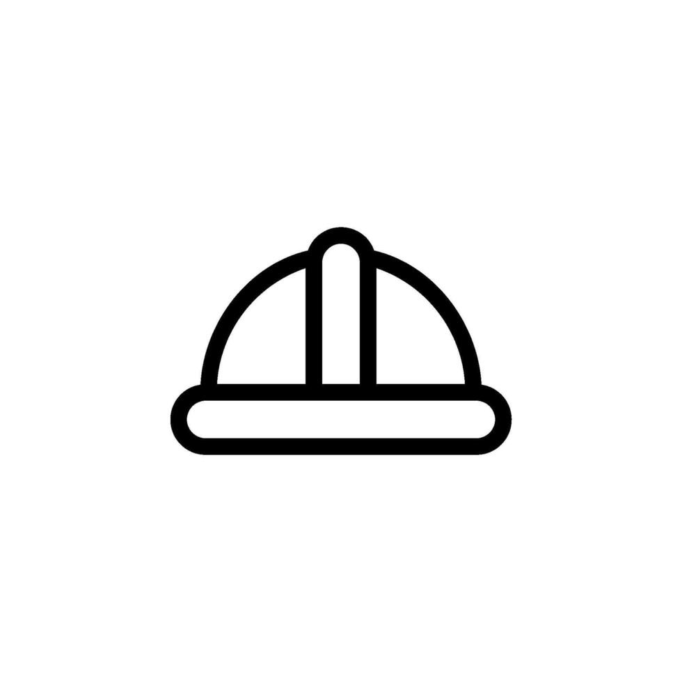 Construction helmet icon. Symbol for safety, engineering, building, and industrial work. Isolated on blank background. vector