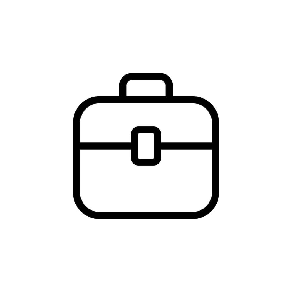 briefcase icon in simple style. Perfect for business, finance, and office related designs. Clean and versatile for a variety of applications. color editable vector