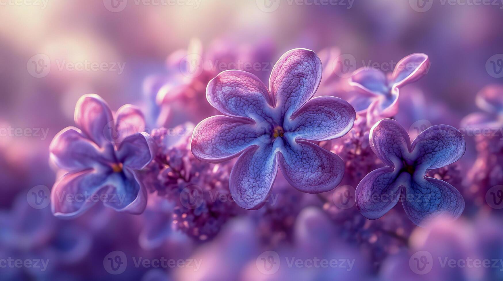 A breathtaking close-up of delicate lilac blossoms in full bloom photo
