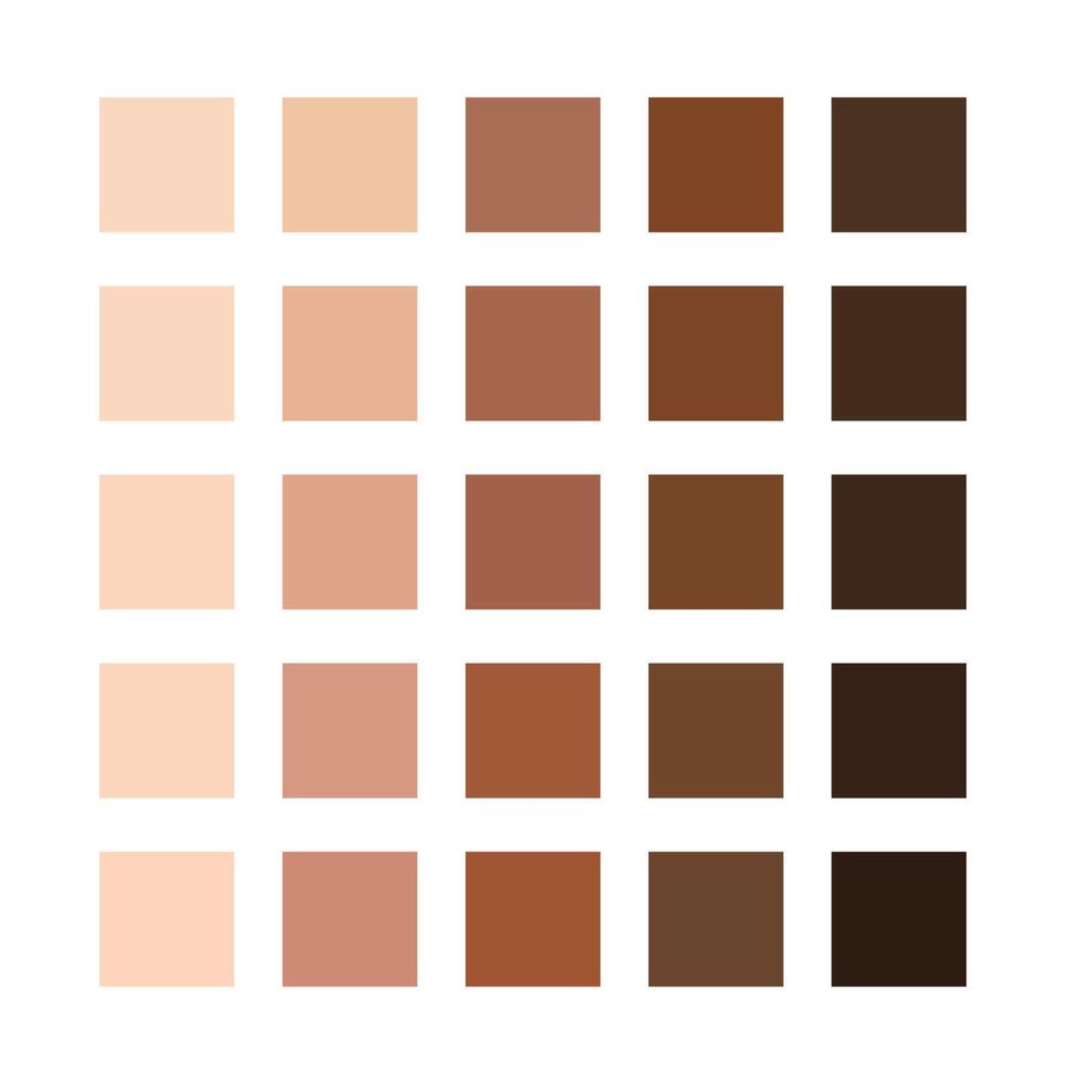Color palette skin tone with blank background vector