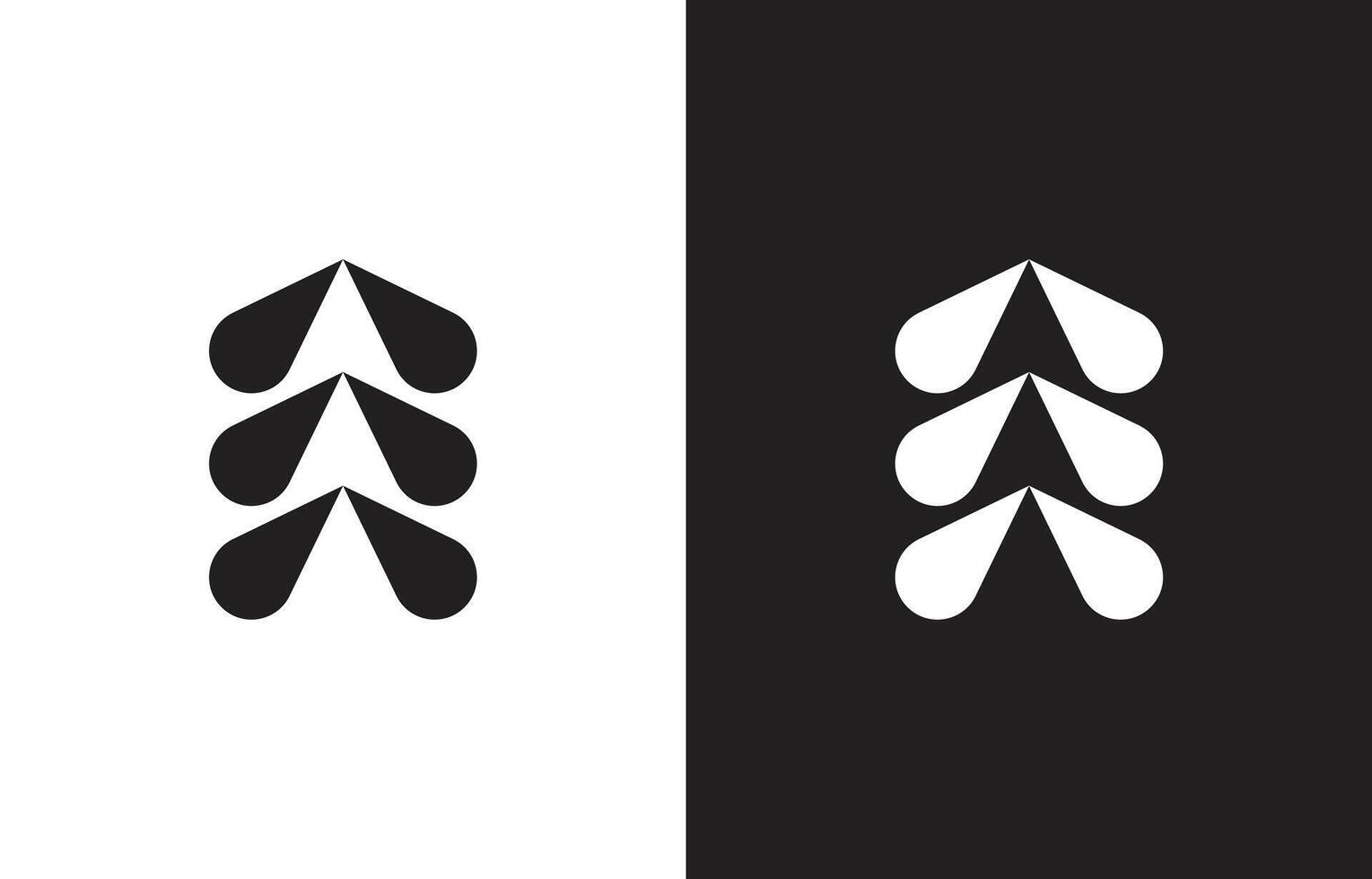 Logo tree leaf unique design minimalist vector