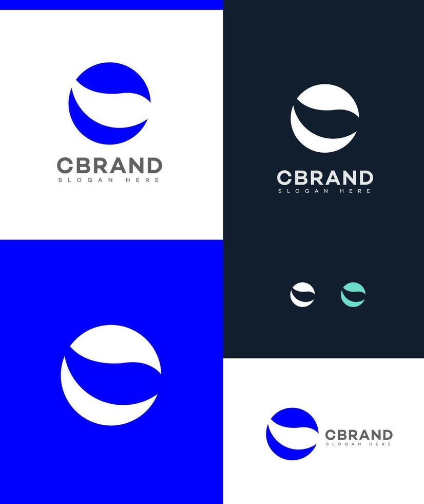 Modern Circular C Brand Logo Design Variations for Business vector