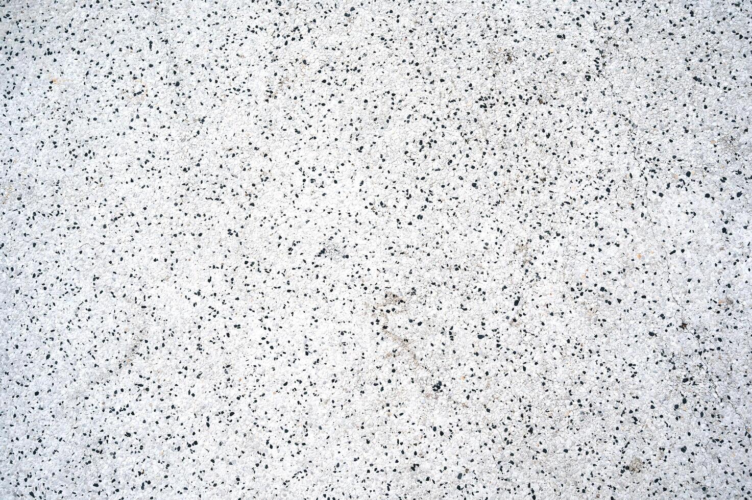 grainy abstract white texture with crumbs of black stones. The pattern of sidewalk surface photo