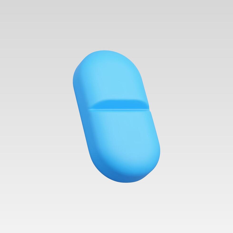 3d Realistic Pill capsule Medicine icon vector