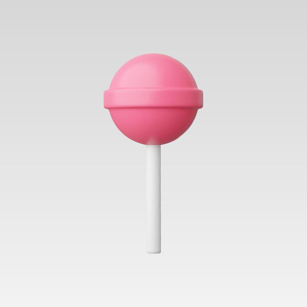3d Realistic Lollipop Icon vector