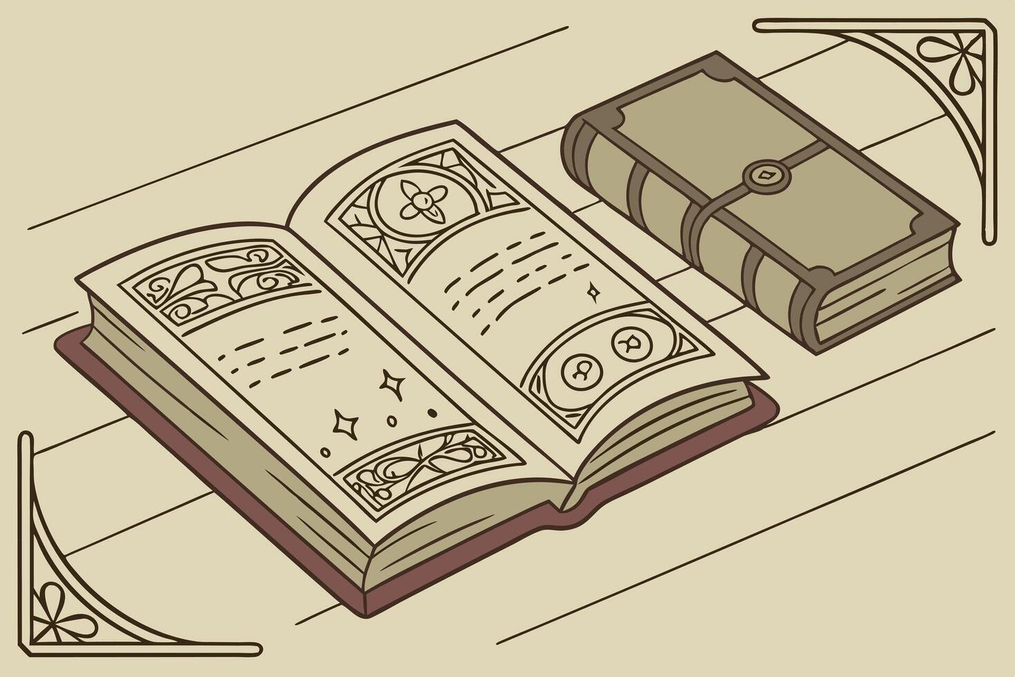 an open book with decorative pages, symbolizing the creativity and legacy of literature celebrated on World Book and Copyright Day vector