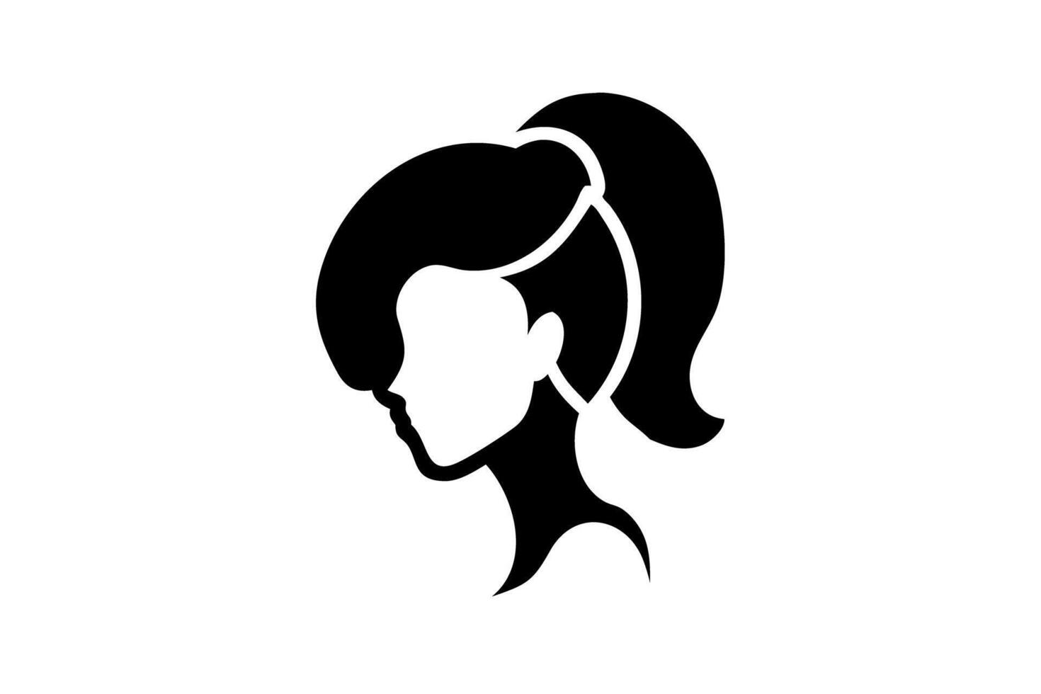 Unique illustration of a woman with a natural curly hairstyle, emphasizing beauty and style vector