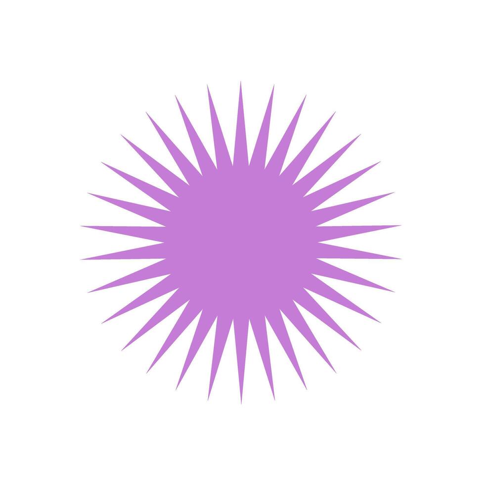 Bold star shape icon. Abstract star figure, modern geometric element. Flat design style, y2k aesthetic, brutalism art. Ideal for contemporary graphics, creative projects, and decorative purposes. vector