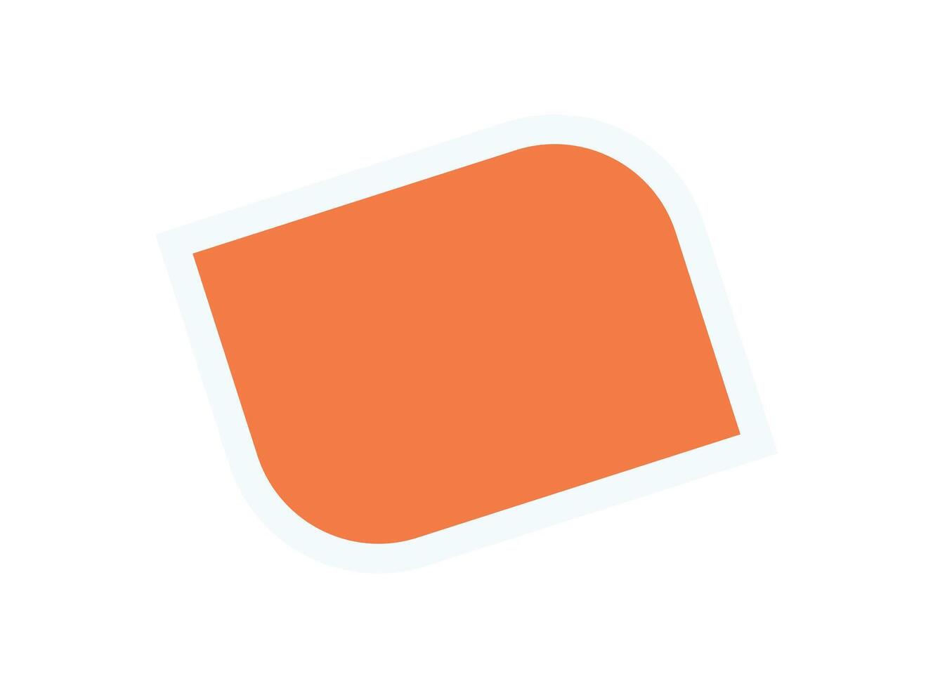 Minimal abstract shape sticker. Playful geometric figure icon. Modern element of brutalism, flat style, and bold design. Perfect for contemporary decoration and trendy graphic projects. vector
