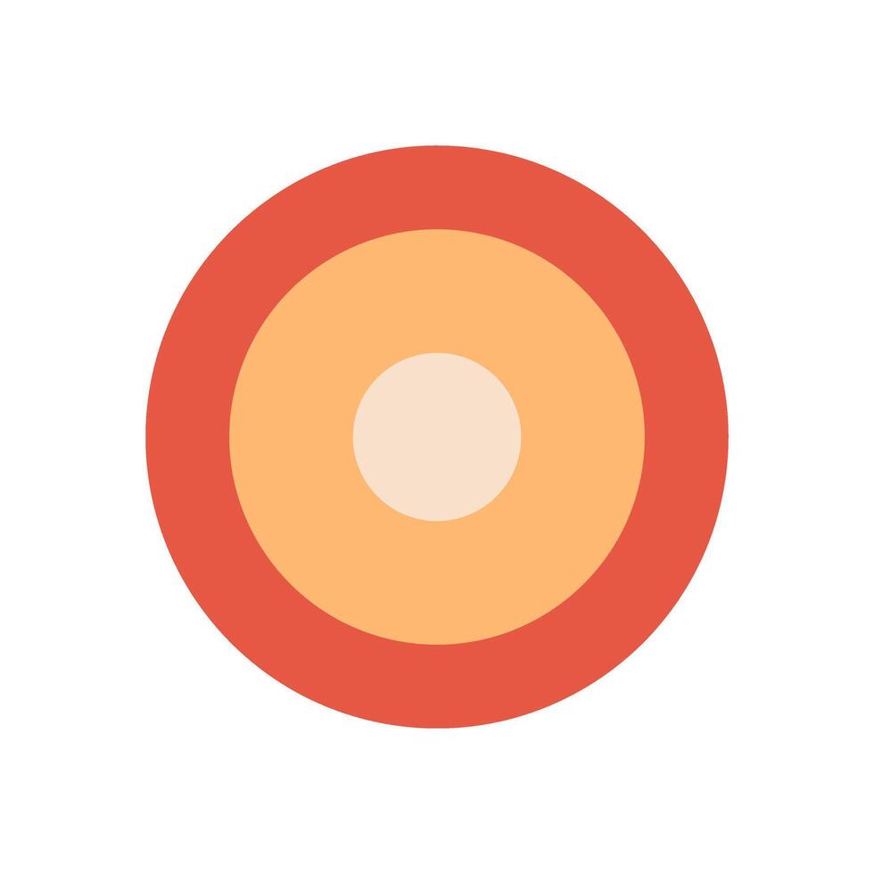Abstract circle design with modern colors. This vibrant graphic features layers and a bold palette. Minimalism and artistic style create an eye circular background for creative usages. vector