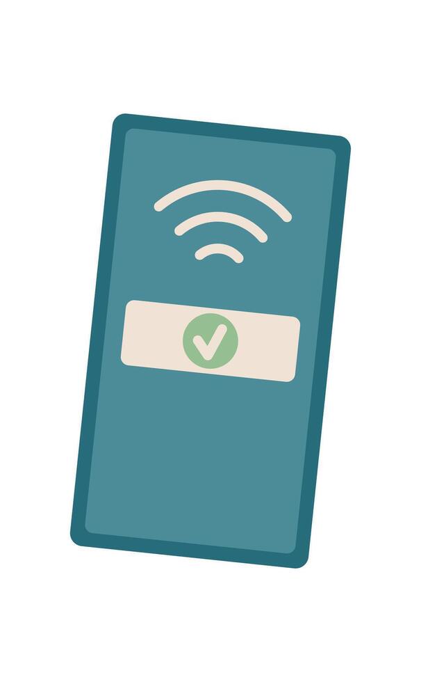 Payment phone icon. Cash transfer with wallet. Digital finance, flat graphic, suitable for business concepts and online transactions. vector