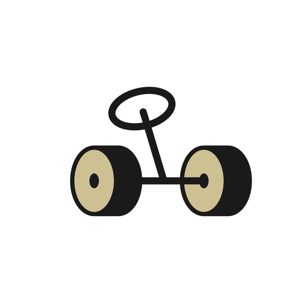 twoo wheels icon logo illustration vector