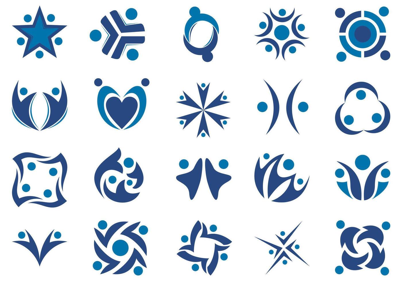 Geometric Family Logo Icon Element vector