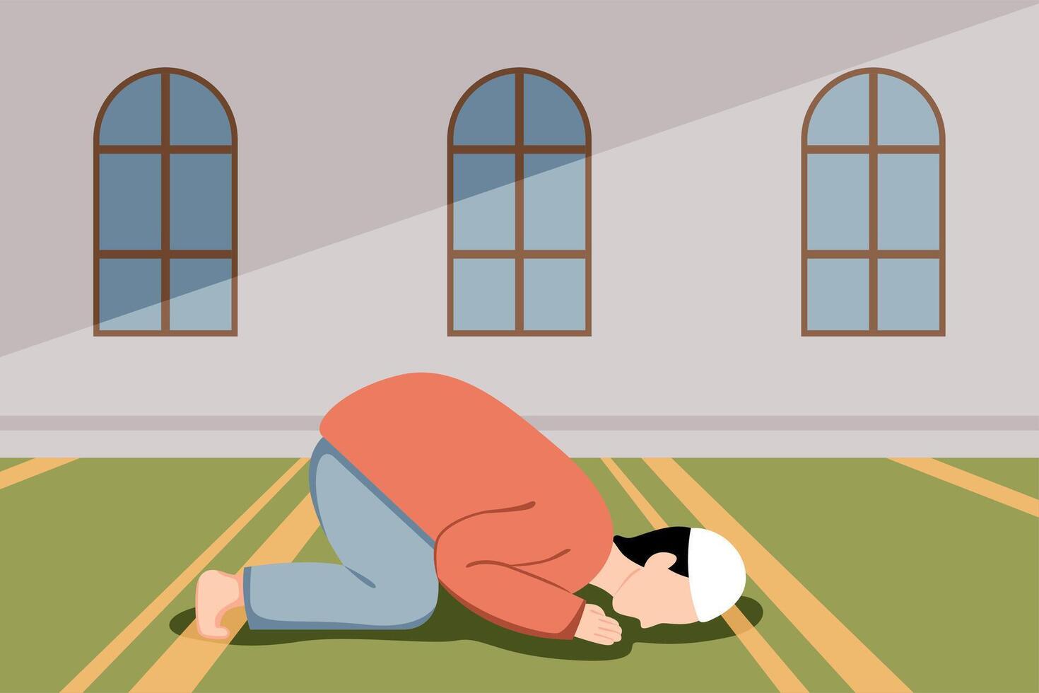 Religion Worship Prostrate vector