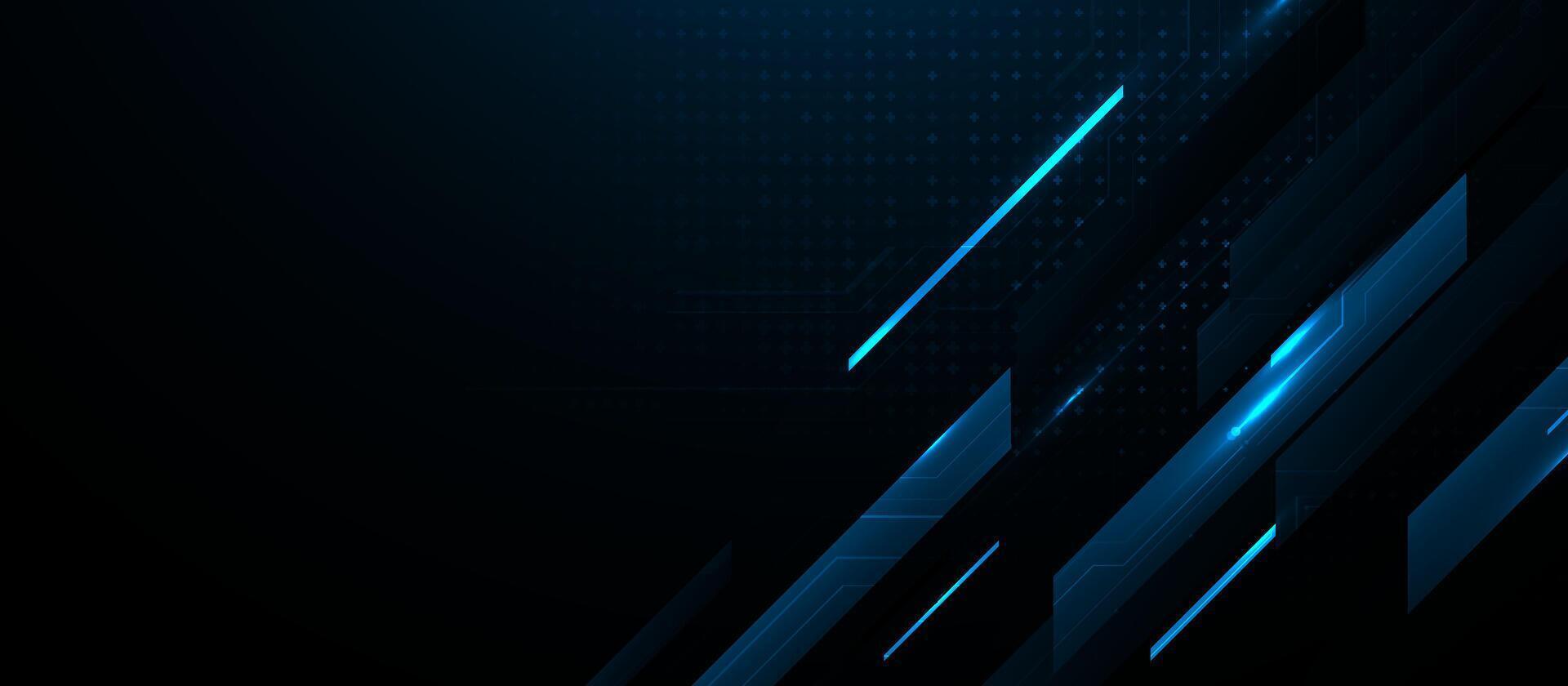 Futuristic Digital Technology Background with Blue Lines vector