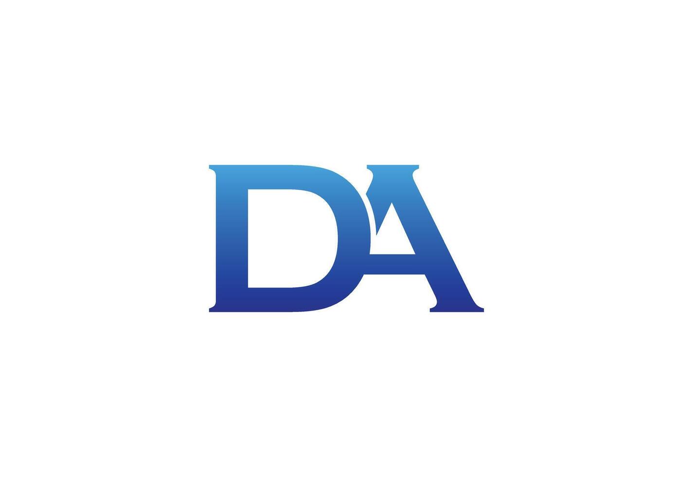 Modern Initial letter DA logo design illustration vector