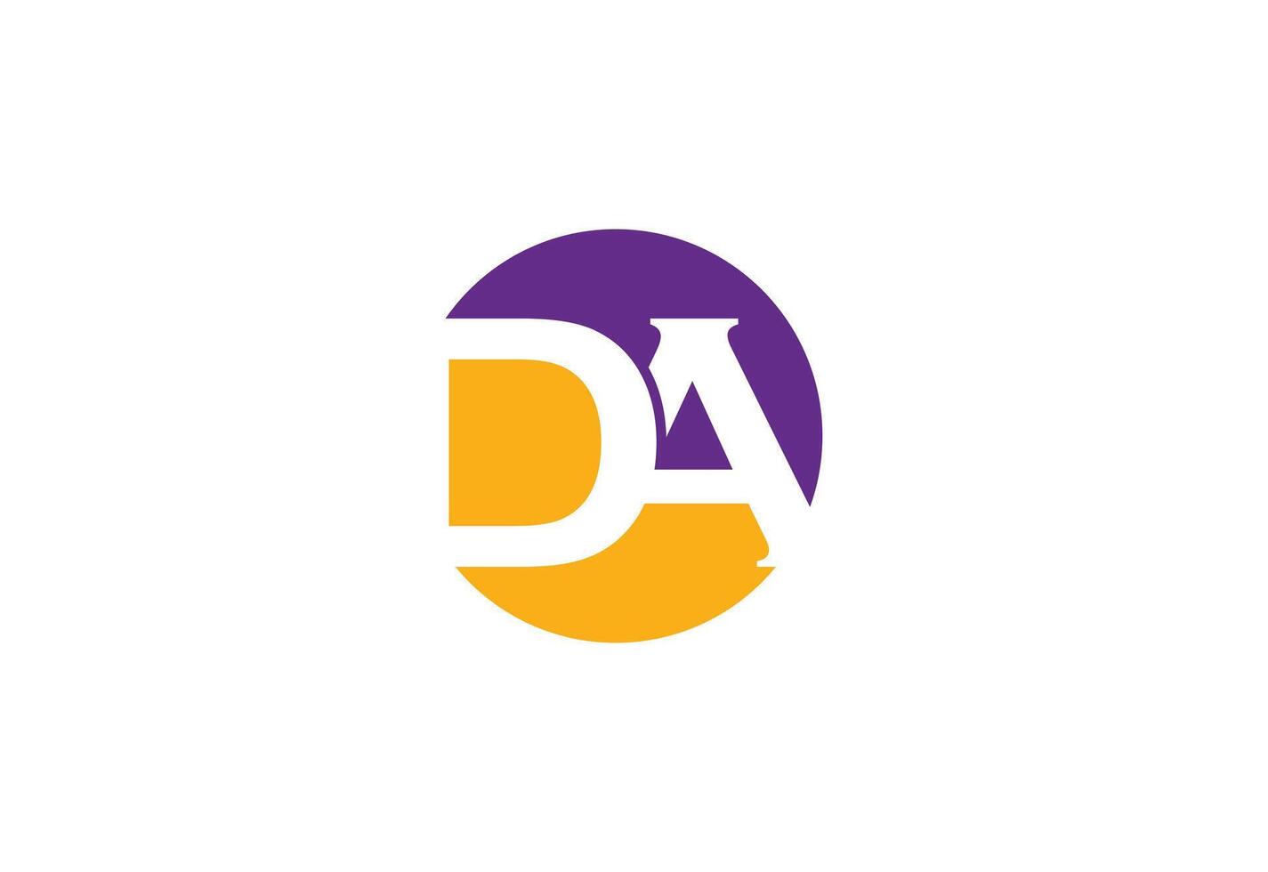 Initial letter DA logo design, design Concept vector
