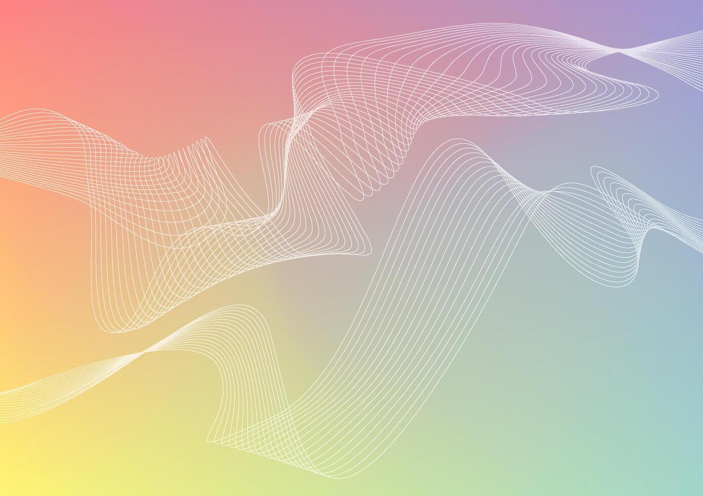 Abstract Wavy Lines and Gradient A minimalist composition showcasing flowing, dynamic lines and a soft gradient of colors, evoking a sense of fluidity and artistic expression. vector