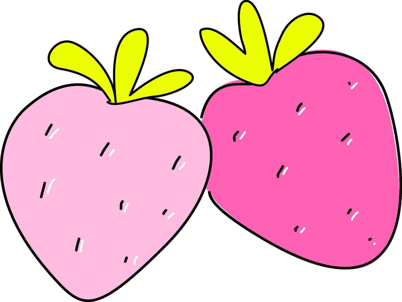 strawberries hand drawn vector