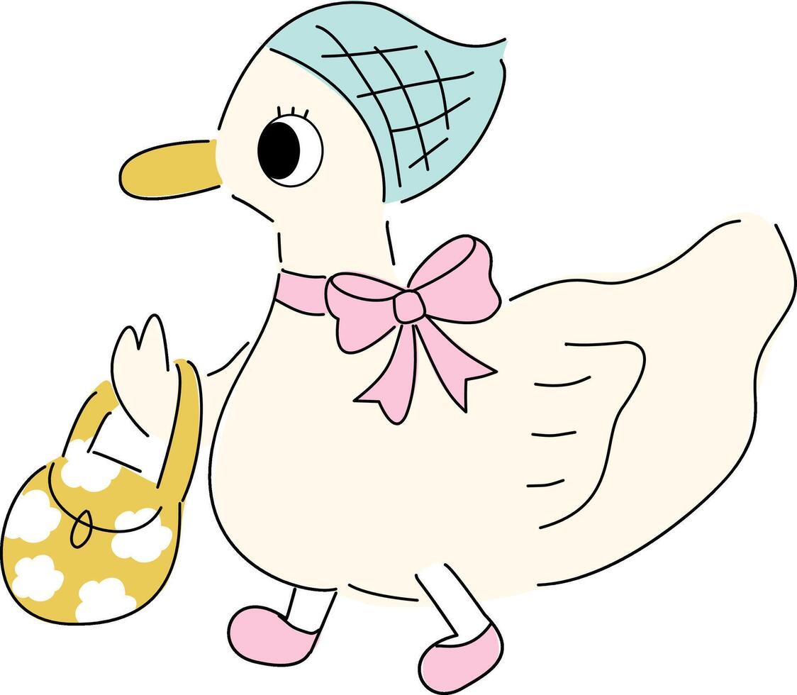 cute fashion goose vector
