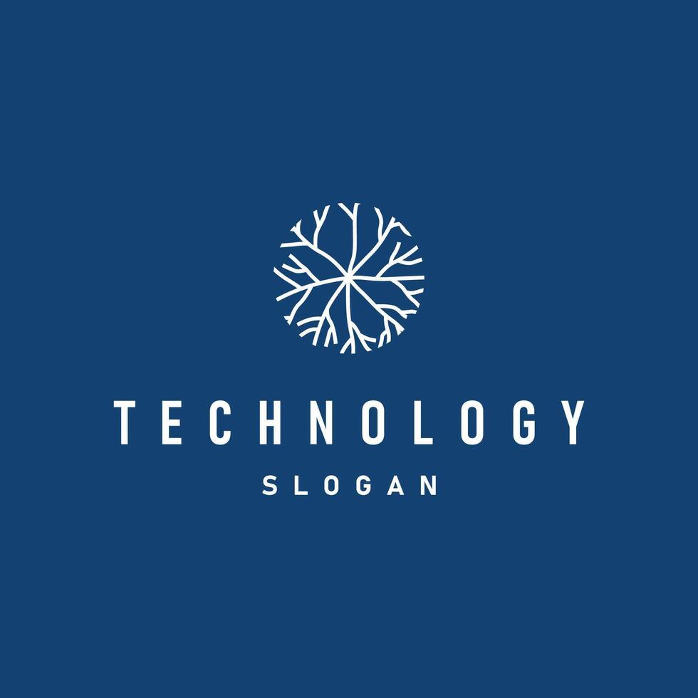 cell technology logo design illustration data simple abstract modern template brand product vector