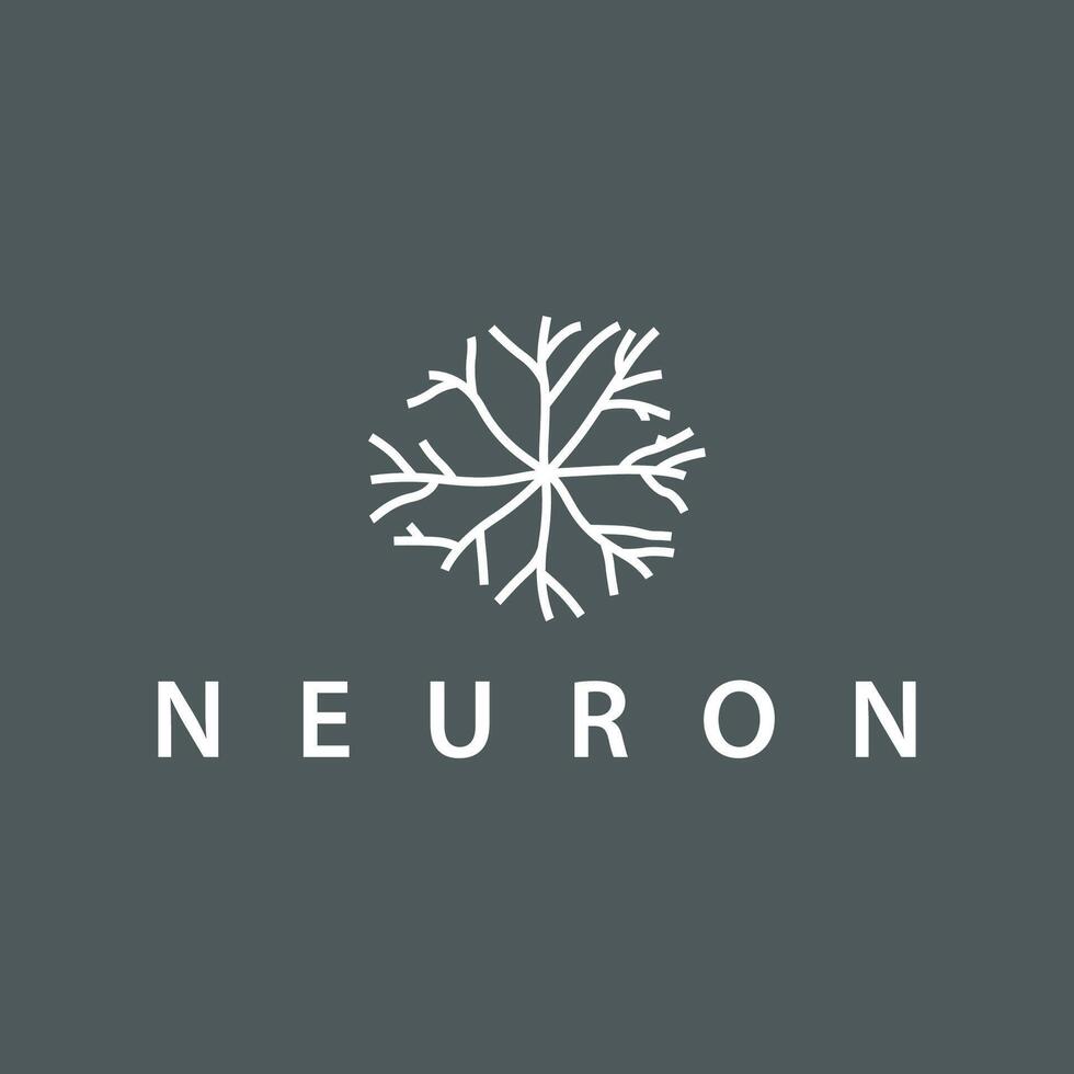 cell neuron technology logo design illustration data simple abstract brand product vector