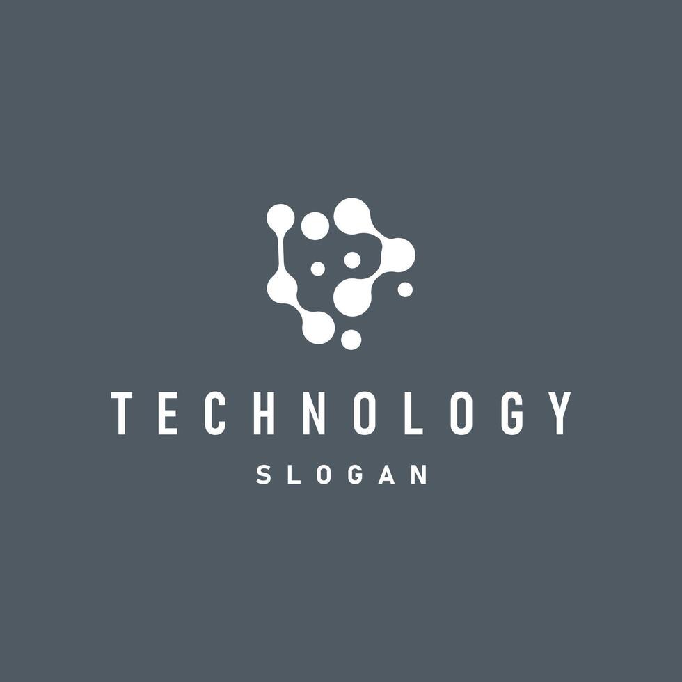 cell technology logo design illustration data abstract modern vector