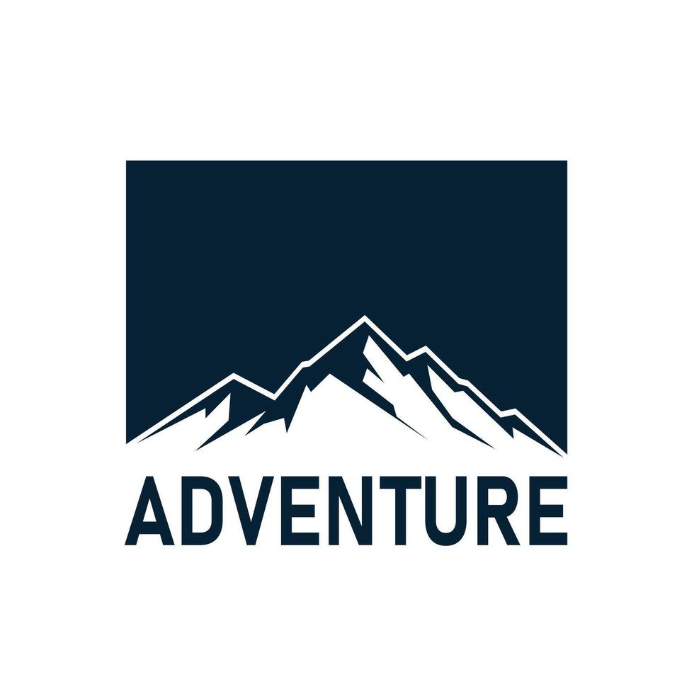 Mountain Silhouette Simple Logo Design Minimalist Illustration for Nature and Adventure Branding vector