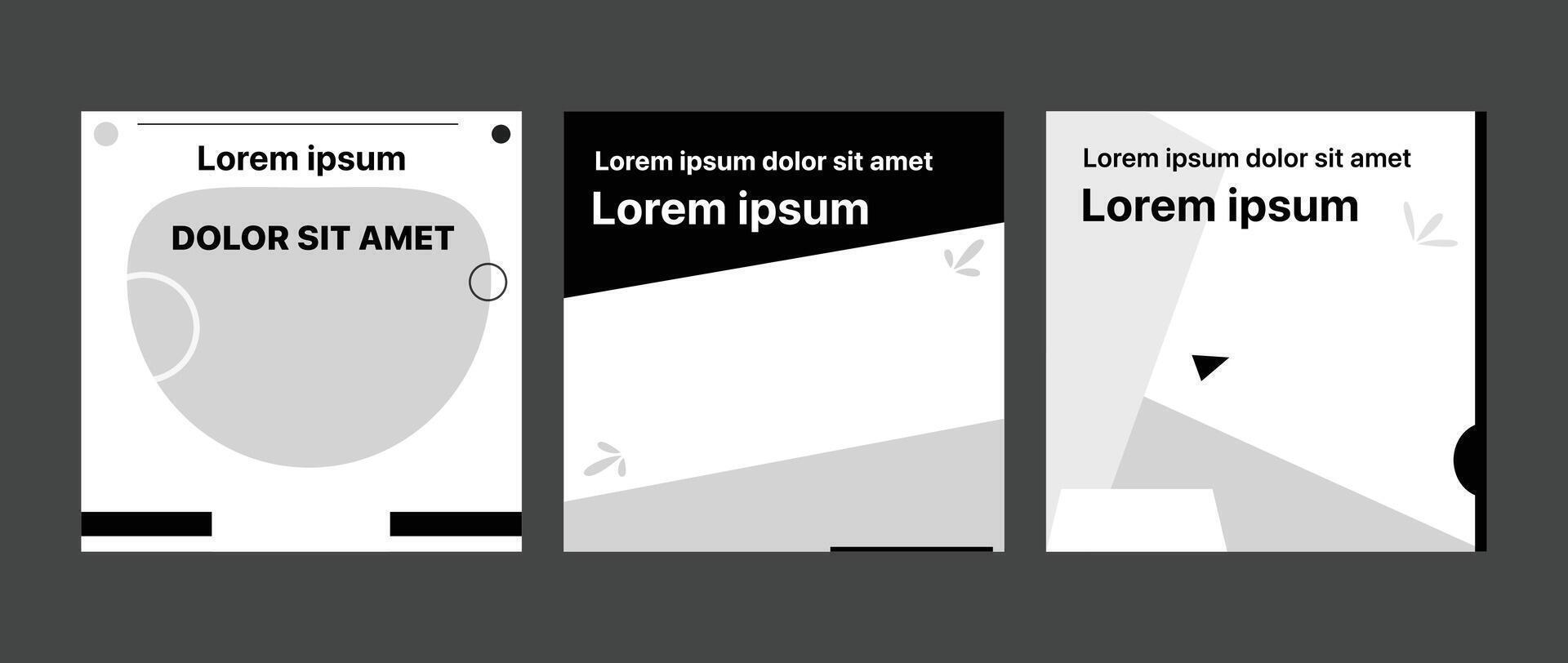 Modern Simple Social Media Post Designs vector