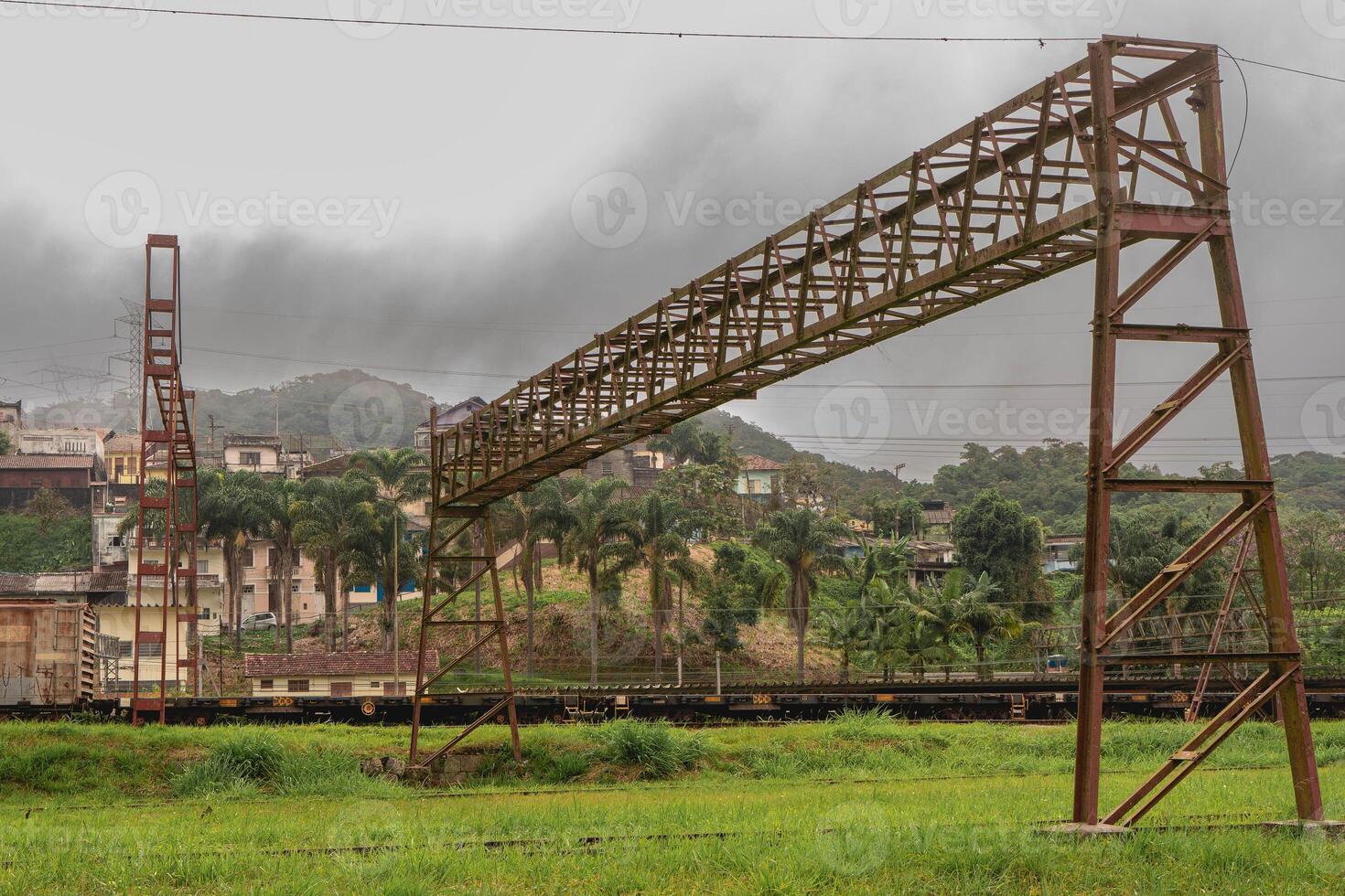 An abandoned British trainstation, in Santo Andre SP Brazil photo