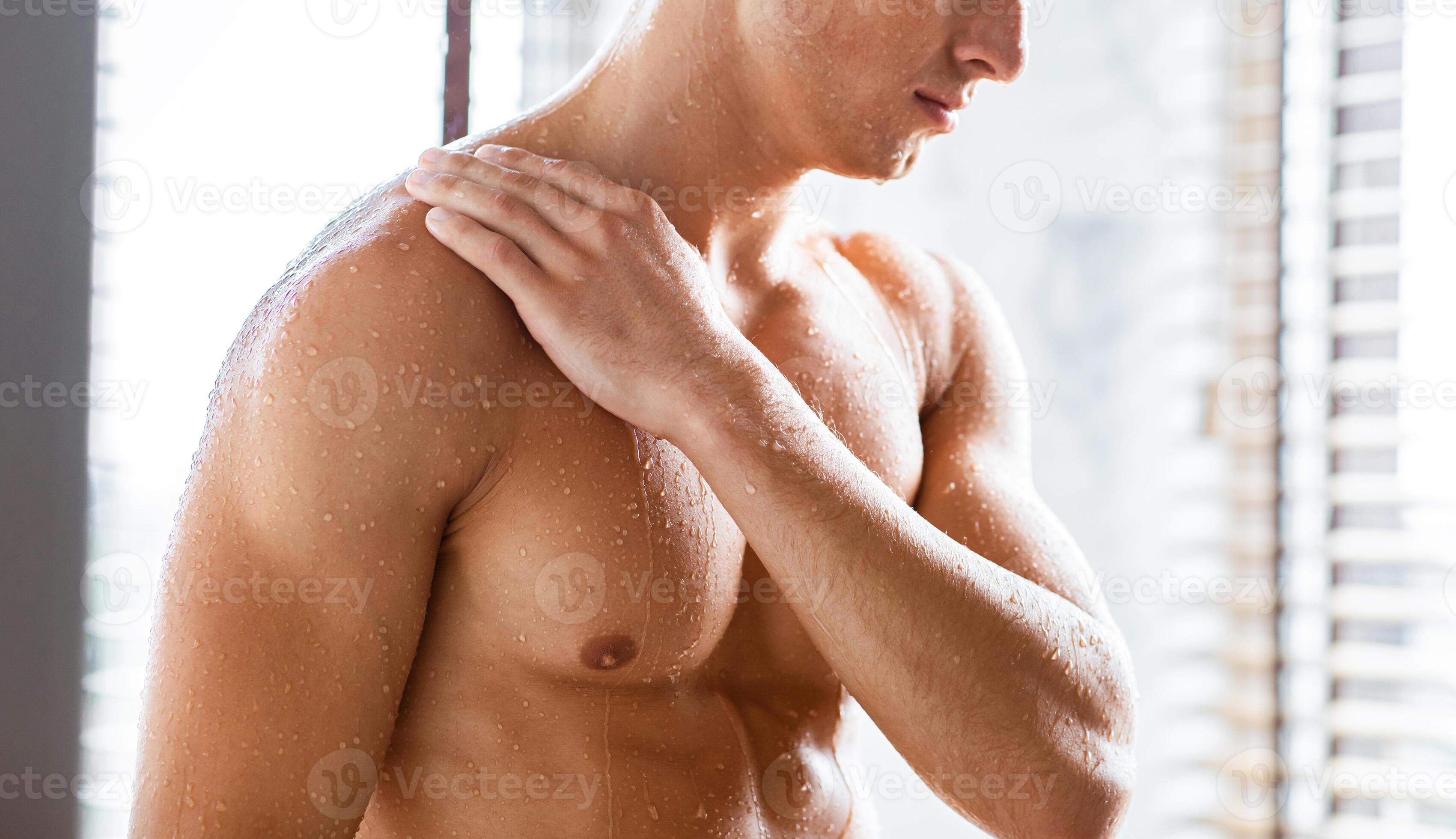 shower routine nip Male Bodycare Beauty Routine And Daily Hygiene Concept. Closeup Of  Unrecognizable Muscular Man Taking A Shower Washing Body Standing Under  Falling Hot Water In Modern Bathroom At Home. 60028287 Stock Photo at