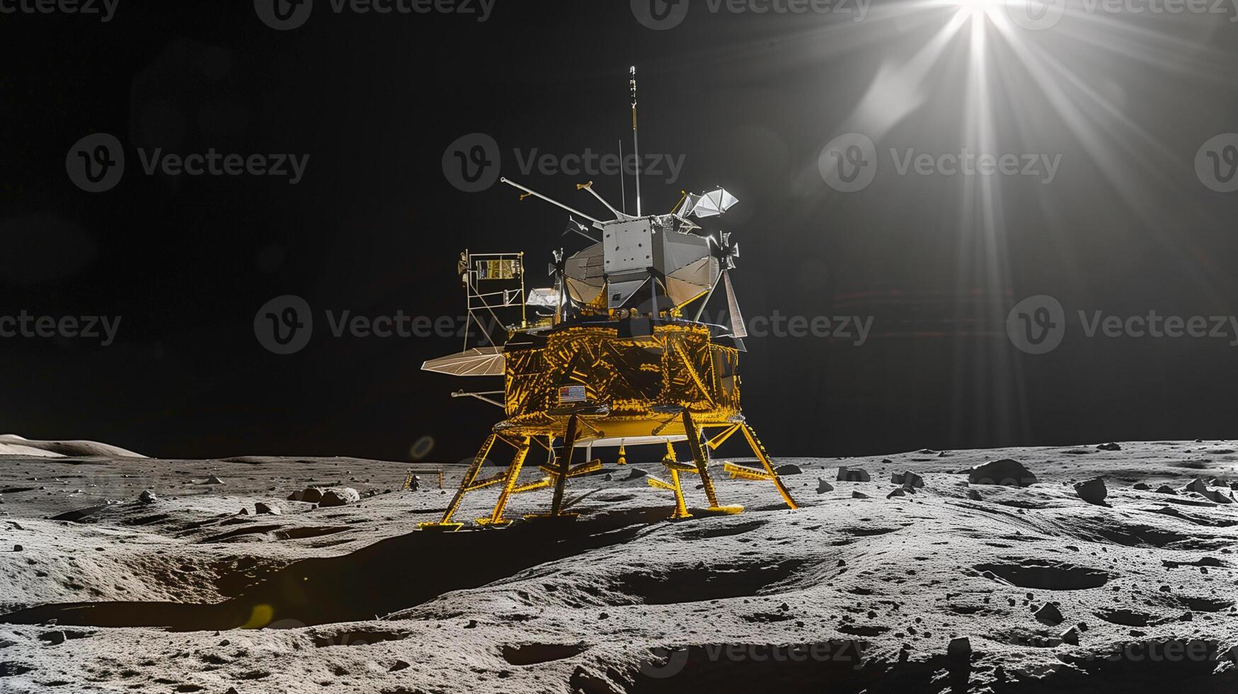 This Asteroid excavation involves AI-driven technology for regolith extraction and refining. photo