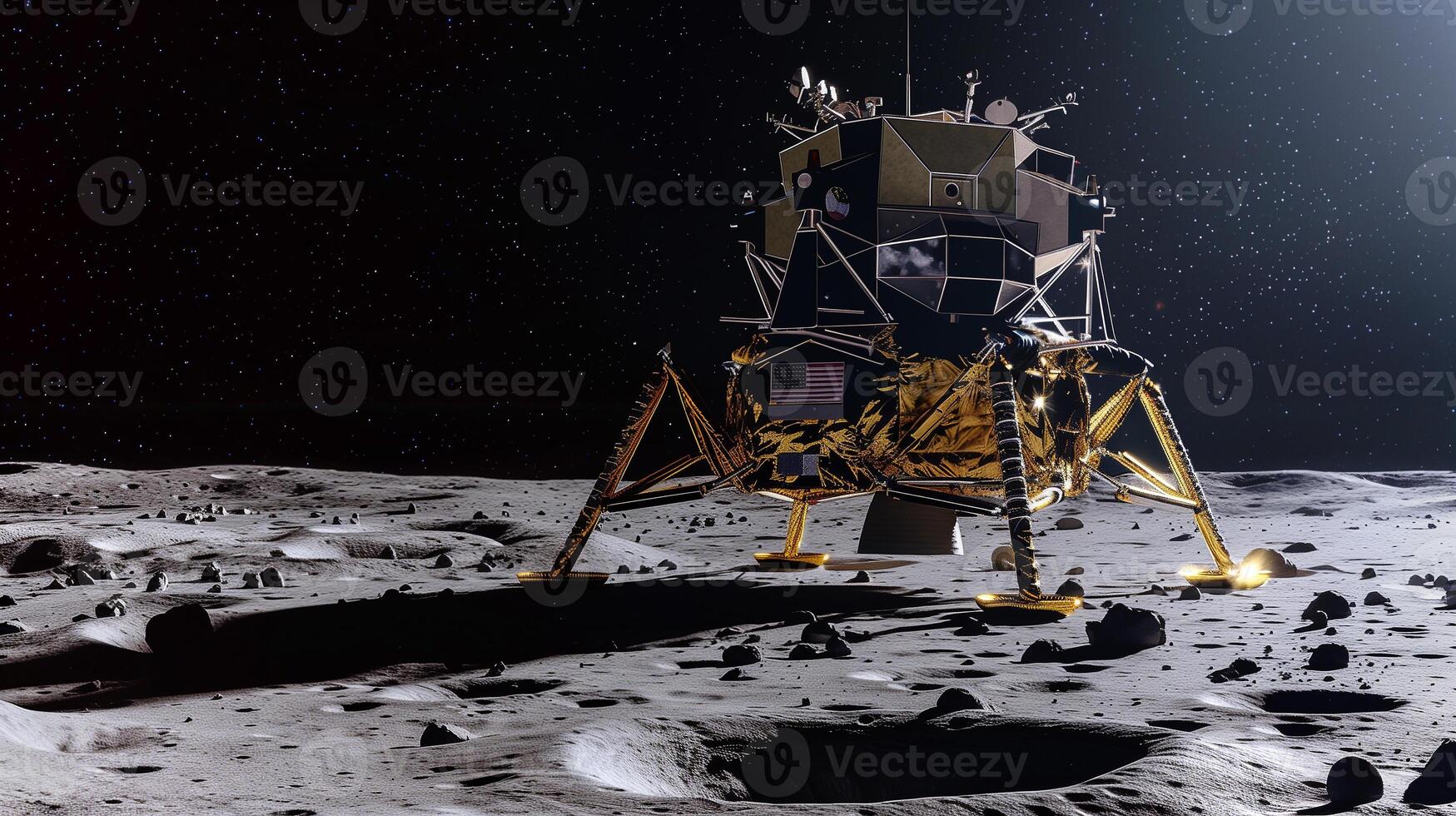 This Advanced tech excavates regolith at a distant asteroid for resource extraction. photo